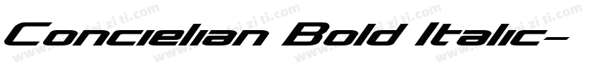 Concielian Bold Italic字体转换